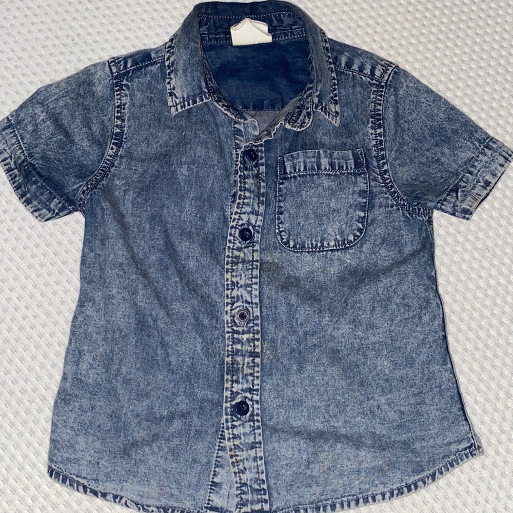 Denim button down